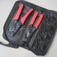 Hand Crimping Tool Set crimping tool kit with cable cutter &amp; 4 replaceable die sets HS-K02C