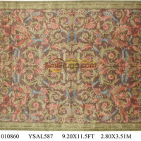Top Fashion Tapete Details About 9.2' X 11.5' Hand-knotted Thick Plush Savonnerie Rug Carpet Made To Order ysal587gc88savyg2
