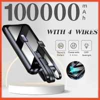 Powerbank 50000 Mah Fast Charging Mini With 4 Kabel Data USB Type C Micro