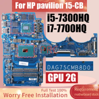 DAG75CMB8D0 For HP pavilion 15-CB Laptop Motherboard GPU 2G i5-7300HQ i7-7700HQ 926309-601 Notebook Mainboard