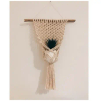 MACRAME POT NO 93 Dinding Hiasan   BAHAN TALI KATUN DAN KAYU