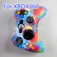 100PCS Water Transfer Printing Protective Skin for Microsoft Xbox 360 Wired / Wireless Controller Silicone Case Cover