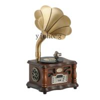 ZK Wooden Phonograph Creative Bluetooth Audio Bluetooth Speaker Imitation Jukebox Audio