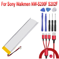 Battery for Sony Walkmen NW-S200F S202F S203F S205F MP3 3.7V Li-Polymer Lithium Polymer Rechargeable Accumulator