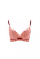 Kiss & Tell Premium Victoria Push Up Nursing Bra Maternity Bra in Salmon