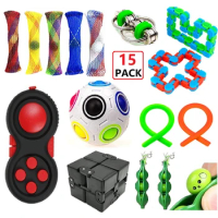 24/29PCS Pack Fidget Sensory Toy Set Stress Relief Toys Autism Anxiety Relief Stress Pop Bubble Fidget Toys For Kids Adults