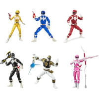 Hasbro Original Power Rangers RED RANGER WHITE RANGER Joints Movable Anime Action Figure Toys for Kids Boys Birthday Gifts