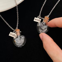 全城熱賣 - 小狗乳牙收藏項鏈貓咪牙齒紀念項鏈寵物牙齒紀念品貓牙齒儲存項鏈2條，寵物紀念項鏈- 桃心