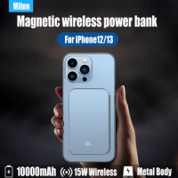 10000mAh Magnetic Powerbank Wireless Power Bank PD20W Fast Charge Mini Portable External Auxiliary Battery For MagSafe iPhone