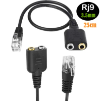 PC Headset Adapter Computer Stereo Headphone 3.5mm to Phone Rj9 Converter for Cisco IP Phones 7942 7945 7960 7960G 7961 8841 etc