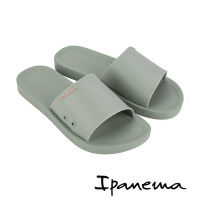 Ipanema-素面寬帶平底拖鞋-綠色