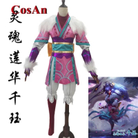 CosAn Game LOL Soul Lianhua Kindred Eternal Hunters Cosplay Costume Activity Party Role Play Clothing Anime Women's Dress
