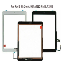 For iPad 9.7 2018 For iPad 6 6th Gen A1954 A1893 LCD Outer Touch Screen Digitizer Front Glass Display Touch Panel Replacement