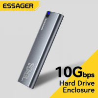 External Hard Drive Box M.2 SATA NVMe SSD Case 10Gbps Speed USB 3.2 Type C Max 4TB Hard Drive Enclosure Tool Free SSD Enclosure