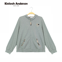 Kinloch Anderson 連帽愛心燙鑽外套 金安德森女裝(灰)