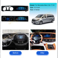 12.3” Android 13 Screen For Mercedes-Benz Vito 2017-2023 Car Radio 8-Core Auto Multimedia Player GPS Navigation Qualcomm