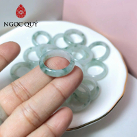 Nhẫn cẩm thạch A Myanmar - Nhẫn ngọc phỉ thúy type A màu xanh hoa bay- Ngọc Quý