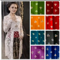 ANGKIN INSTAN Kain Angkin Motif Bunga Tabur Kain Katun Lembut Nyaman untuk Kebaya Wanita Warna Merah