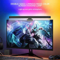 RGB Colorful Gaming Monitor Hanging Light Bar 2700-6500K Adjustable Temperature Brightness Touch Control for Apple/HP Computer