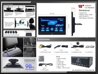 HEADUNIT ANDROID 10 INCH CAR HEADREST MULTIMEDIA PLAYER USB /BT/MIRRORLINK/MP5 AC-USO-A