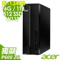 【Acer 宏碁】i5繪圖電腦(AXC-1780/i5-13400/16G/512G SSD+1TB HDD/P620-2G/W11P)