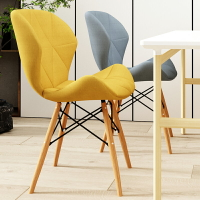 伊姆斯椅北歐餐椅家用靠背現代簡約餐桌椅子美甲辦公化妝書桌凳子