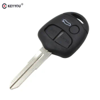 KEYYOU 2x Products 3 Button Remote Key Blank With Right Blade For Mitsubishi Without Logo Free Shipping