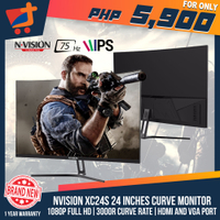 Tax free discount Nvision XC24S 24 inches 75Hz Curve Monitor Gaming Curve Monitor VGA and HDMI Outpu