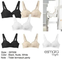 Bra Esmara Style Nonpad Nonwire Tersedia Tiga Warna Black 42D
