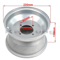 Roda Belakang Hab, 8 inci, 4 Lubang, Rim Roda Vakum, Sesuai untuk ATV, 19X7-8 inci, Kereta Pantai, B