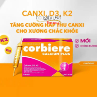 [MỚI] Corbiere CALCIUM PLUS Sanofi (30 ống) - Bổ sung calci, vitamin D3,K2 tăng cường hấp thu calci