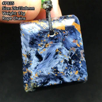 Natural Blue Pietersite Stone Pendant For Women Lady Man Healing Love Gift Namibia Crystal 26x23x8mm Beads Jewelry AAAAA