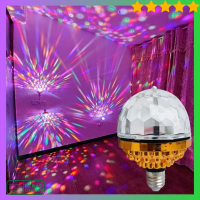 Heinast Bohlam Lampu Disko LED RGB E27 6 Watt dengan Fitting EU Rotating Party Lamp Colorful Light H