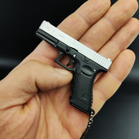 1:3金屬格洛克G17手槍模型 合金武器鑰匙扣掛件 男孩禮物軍事玩具 全館免運