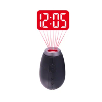 Digital Time Projection Clock Mini LED Clock Projection Portable Watch Night Light Magic Projector Clock With Keychain Function