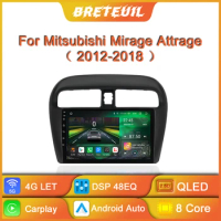 For Mitsubishi Mirage Attrage 2012 - 2018 Android Car Radio Multimedia Player Carplay Navigation GPS Touch Screen Auto Stereo 8G