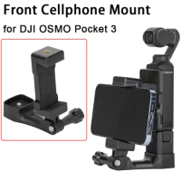 Sunnylife Front Frame Phone Mount for Dji Osmo Pocket 3 Cold Shoe Frone Holder Foldable 1/4 Screw Adapter Camera Accessories