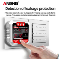 ANENG AC28 Digital Display Socket Tester UK US EU Plug Polarity Phase Pheck Detector Voltage Test Multi-function Electroscope