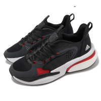 【adidas 愛迪達】慢跑鞋 Alphaboost V1 男鞋 女鞋 黑 紅 Boost 緩震 透氣 路跑 運動鞋 愛迪達(IF6887)