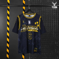 พร้อมส่ง. เสื้อ Basketball แขนสั้นลาย Lakers เบอร์ 6