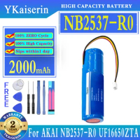 YKaiserin 2000mAh Replacement Battery For AKAI NB2537-R0 UF16650ZTA EWI 5000 for Solo Color blue