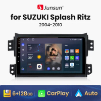 Junsun V1 AI Voice Wireless CarPlay Android Auto Radio for SUZUKI Splash Ritz 2004-2010 for Opel Agila 4G Car Multimedia