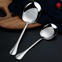Western Bar Cafe Rice Restaurant Dinner Dish Distributing Public Spoon Tableware Soup Spoon Buffet Serving Spoon