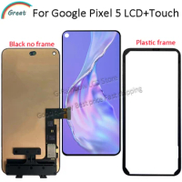 6.0" For Google Pixel 5 LCD Display with Frame Touch Panel Screen Digitizer Assembly For Google pixel 5 GD1YQ, GTT9Q LCD