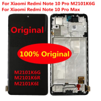Original Amoled For Xiaomi Redmi Note 10 Pro Note10 Pro Max LCD Display Screen Touch Panel Digitizer Assembly + Frame Pantalla