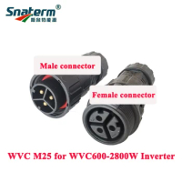 Male or Female M25 connectors for WVC600W 700W 800W to WVC 2800W Solar on grid power Inverter power cable connection