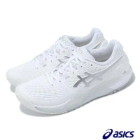 Asics 網球鞋 GEL-Resolution 9 D 女鞋 寬楦 白 銀 溫網 亞瑟膠 運動鞋 亞瑟士 1042A226100