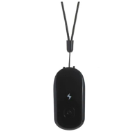 Air Purifier Ionizer Necklace Negative Ion Air Purify Personal Hanging Air Freshener for Adults Kids Black