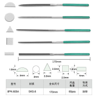 Taiwan Baogong 8PK-605A Precision Assorted File Set, Metal File Mini File 5-Piece Grinding Tool