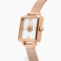 【COACH】COACH手錶型號CH00040(白色錶面玫瑰金錶殼玫瑰金色米蘭錶帶款)